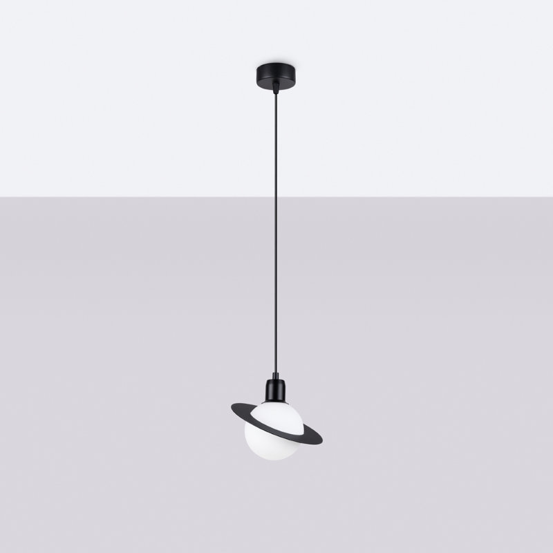 Berthina 1 - Light Stainless Steel Pendant, Black
