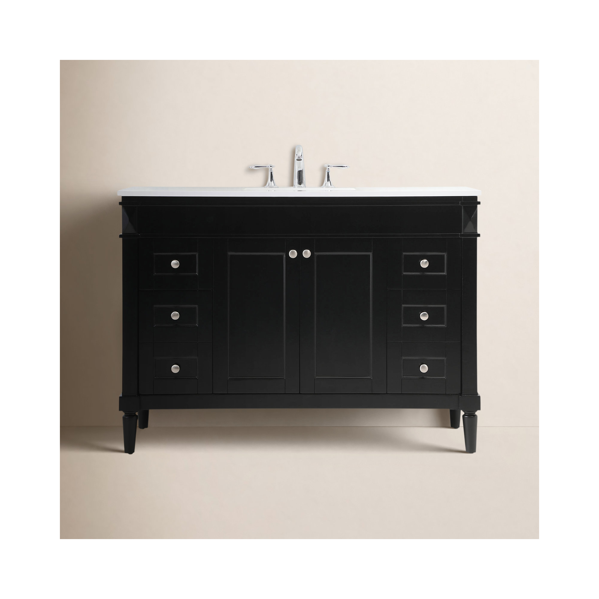 Readington 48'' Single Bathroom Vanity, Black
