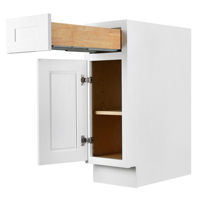 Koville White Shaker Base Kitchen Cabinet With Plywood Box