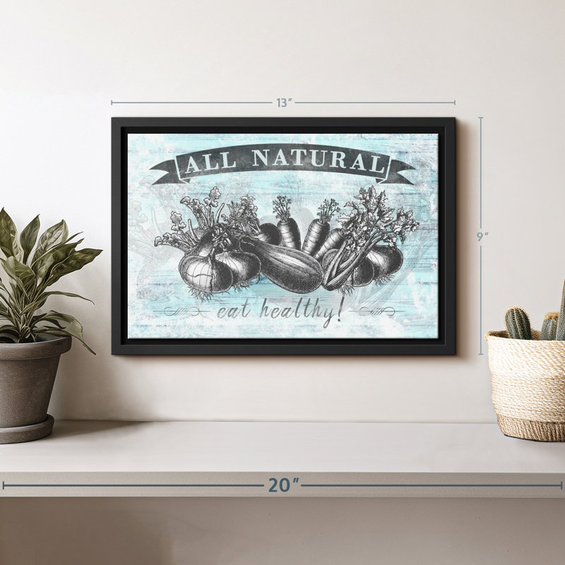«All Natural Produce Wall Art», H 9 po x l 13 po
