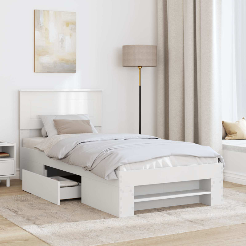 Bed Frame, Small Single (2'6), White