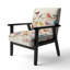 Fauteuil rembourré en velours multicolore Bird On Tree-845119530-857662697