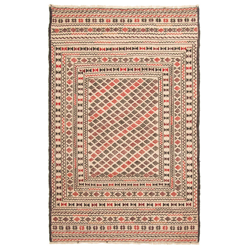 Tapisserie crème Brill Kilim 3 pi 10 po x 6 pi 0 po