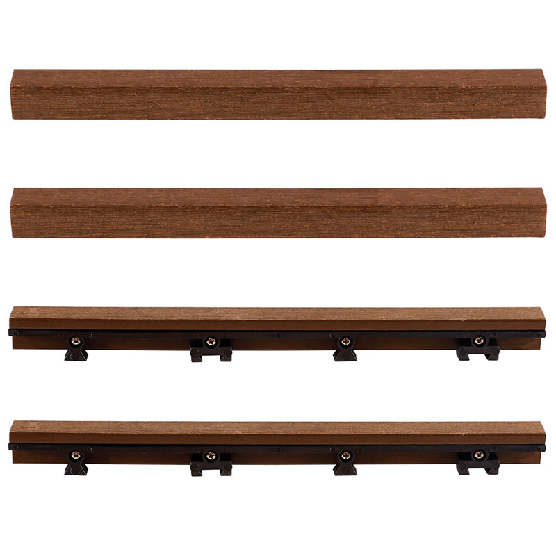 Carreau de terrasse en composite d'acajou hondurien 1 po x 12 po, Acajou Hondurien