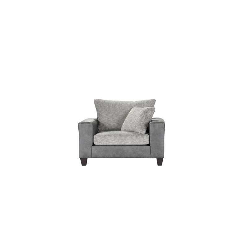 Fauteuil rembourré 49 po - Buxton graphite / étain Lowry