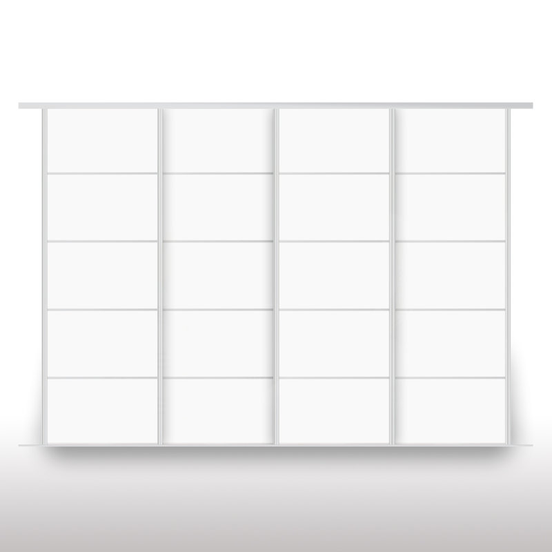 Laketha 4 Door Wardrobe, 230cm x 245cm x 82cm, Grey