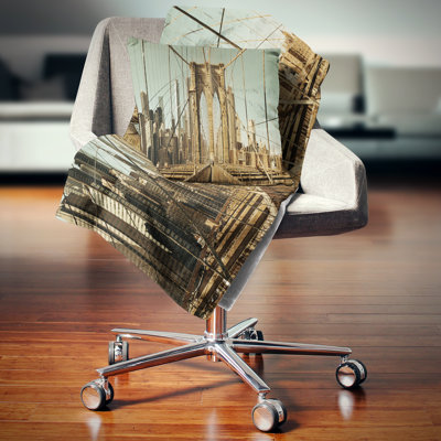 Coussin urbain Manhattan Bridge à New York