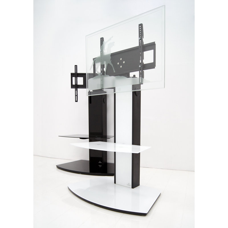 Hendrix Unfinished TV Stand for TVs up to 60", Black/White