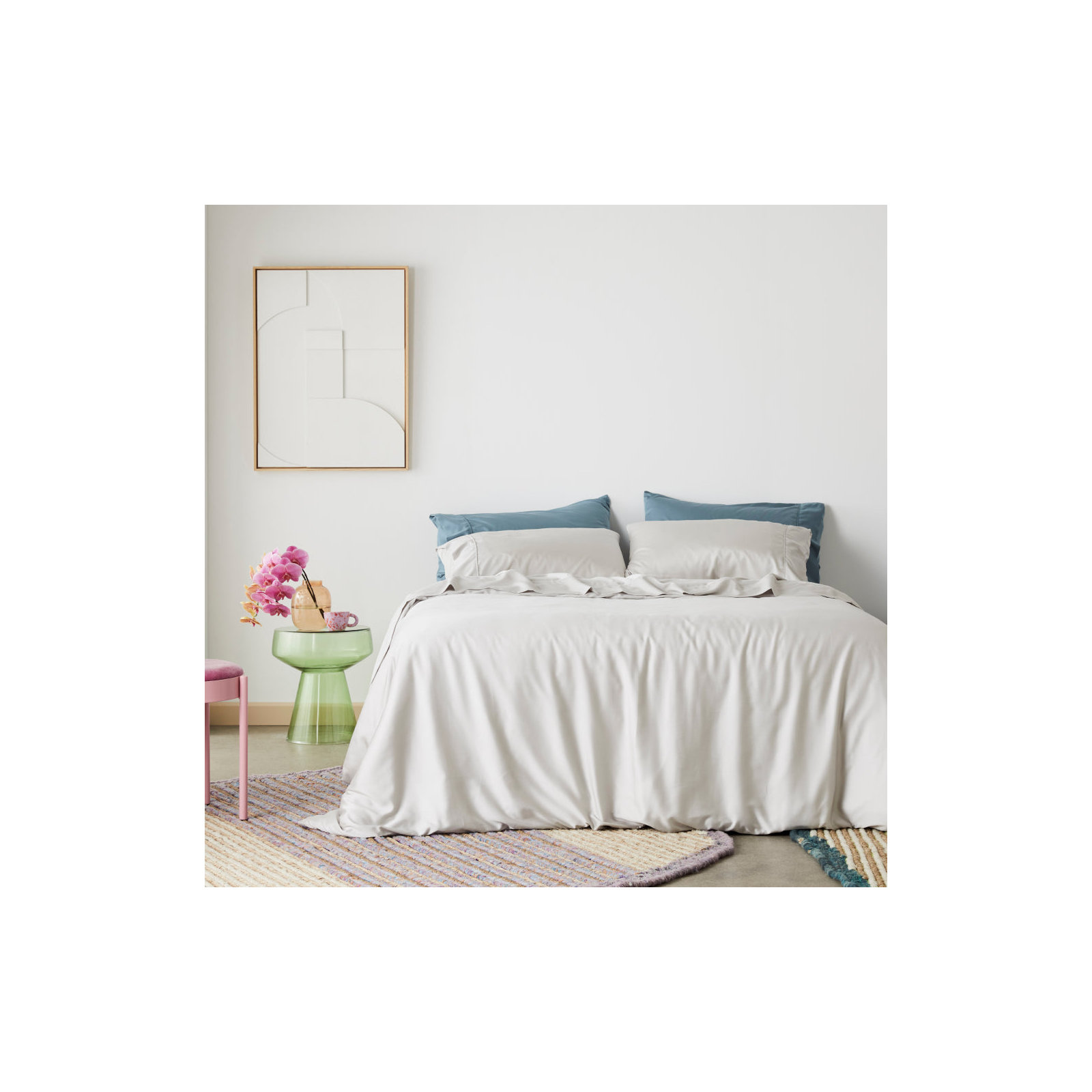 Signature Sateen Duvet Cover, Queen Duvet Cover, Moon