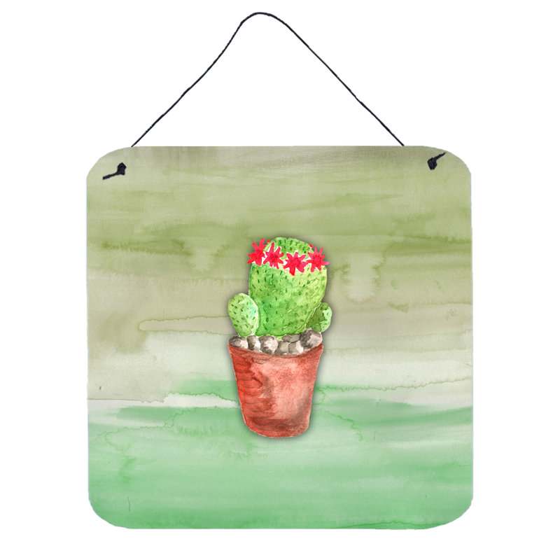 Décoration murale en métal cactus