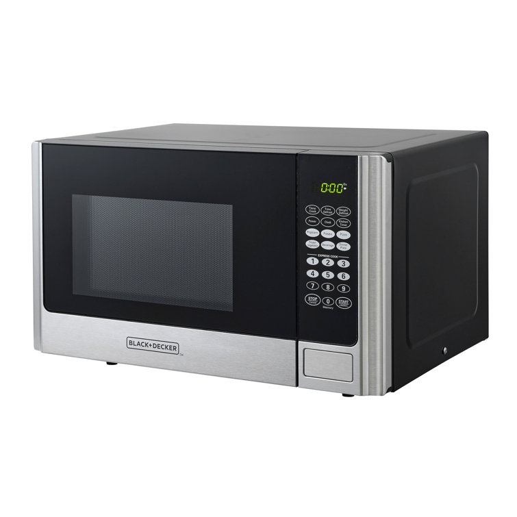BLACK+DECKER 0.9-cu ft 1000-Watt Countertop Microwave (Stainless Steel) in  the Countertop Microwaves department at