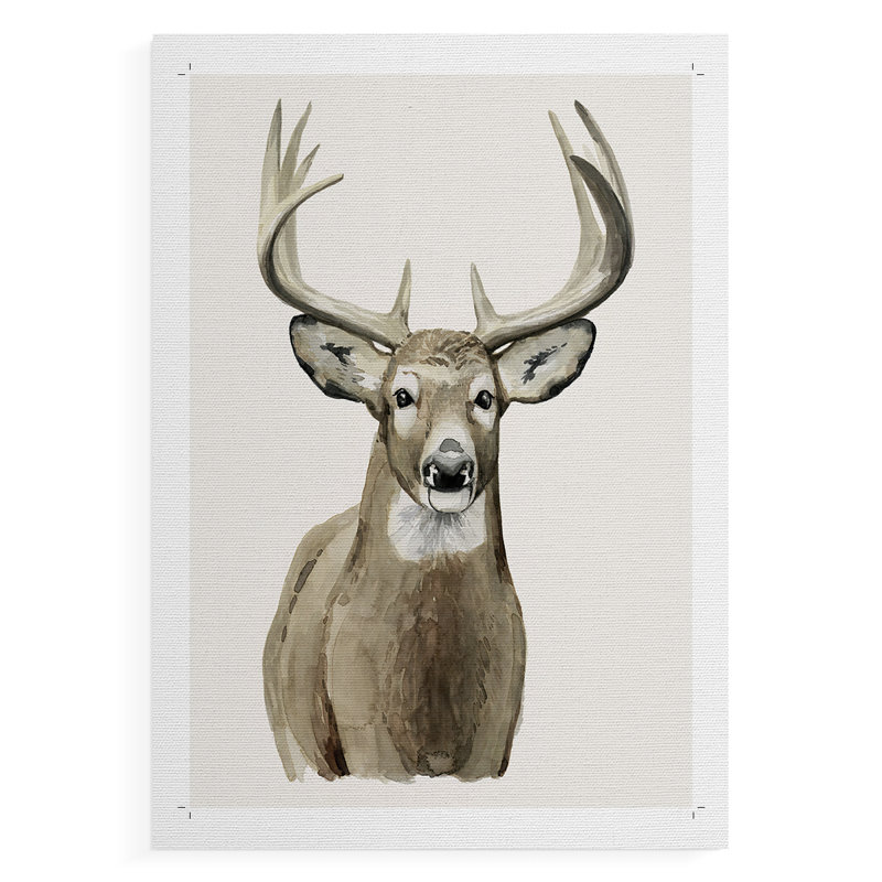 Handsome Whitetail II - Impression sur toile seulement - NON-CADRE, H 18 po x l 12 po