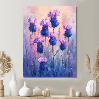 Rêve de champs de bleuet en mauve I - impressions sur toile