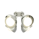 Brooklyn 4 - Light Double Shade Semi Flush Mount