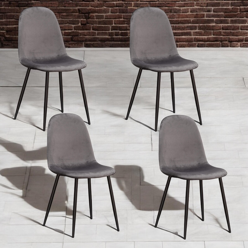 Elegant & Versatile Set of 6 Fabela Chairs – Upholstered Hand-Finished Scandinavian Modern Dining Chairs with Ergonomic Seat