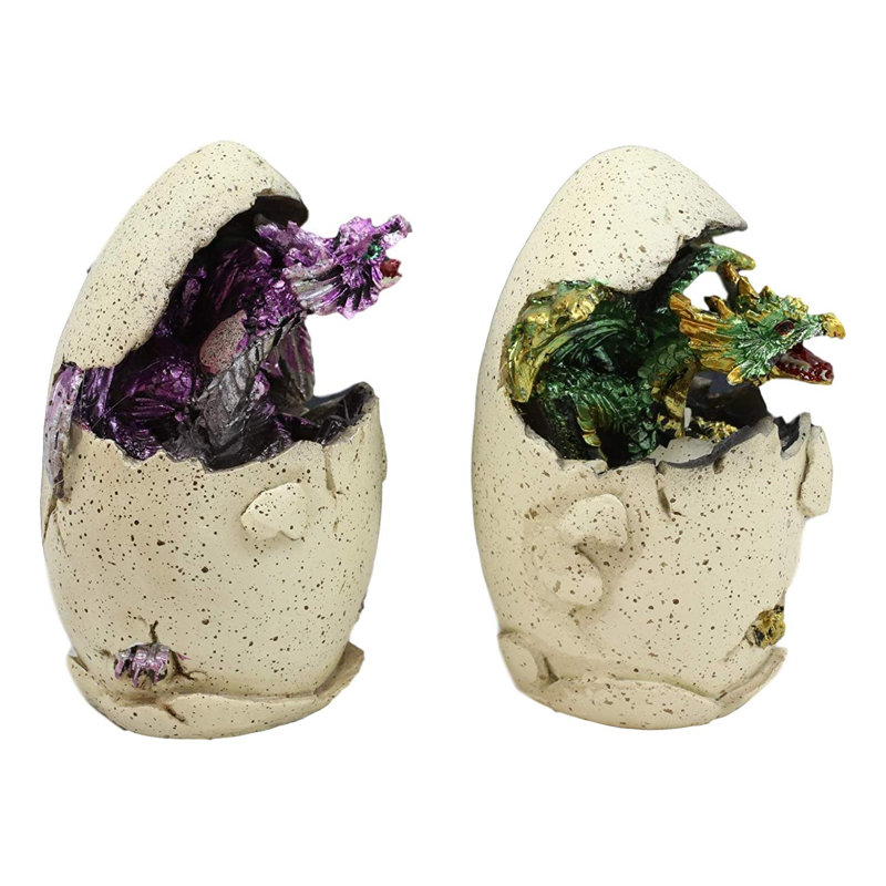 Ensemble de 2 figurines 2 pièces en métal et œuf