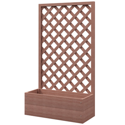 Raised Garden Bed with Trellis Lattice