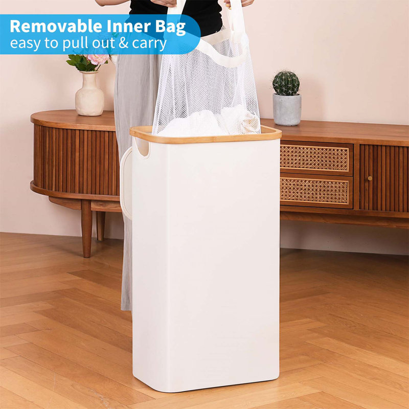 Bhargava Laundry Hamper with Handles, 70 x 41 x 22, White