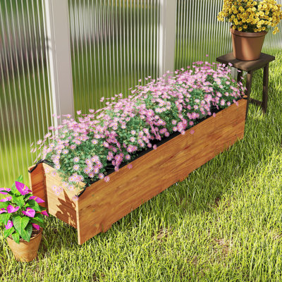Boîte à fleurs en bois massif Makenzey