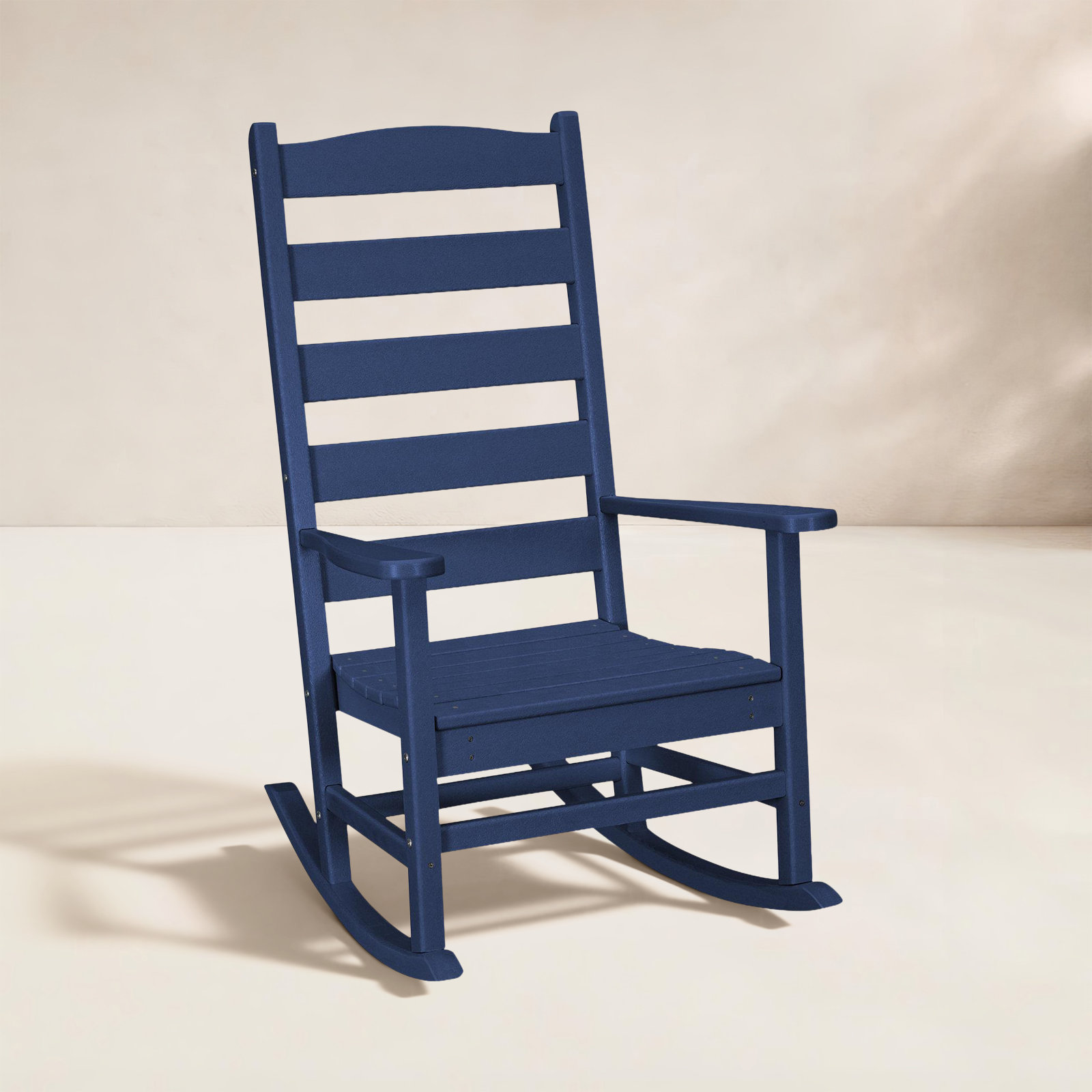 POLYWOOD® Rocker Patio Rocking Chair, Navy