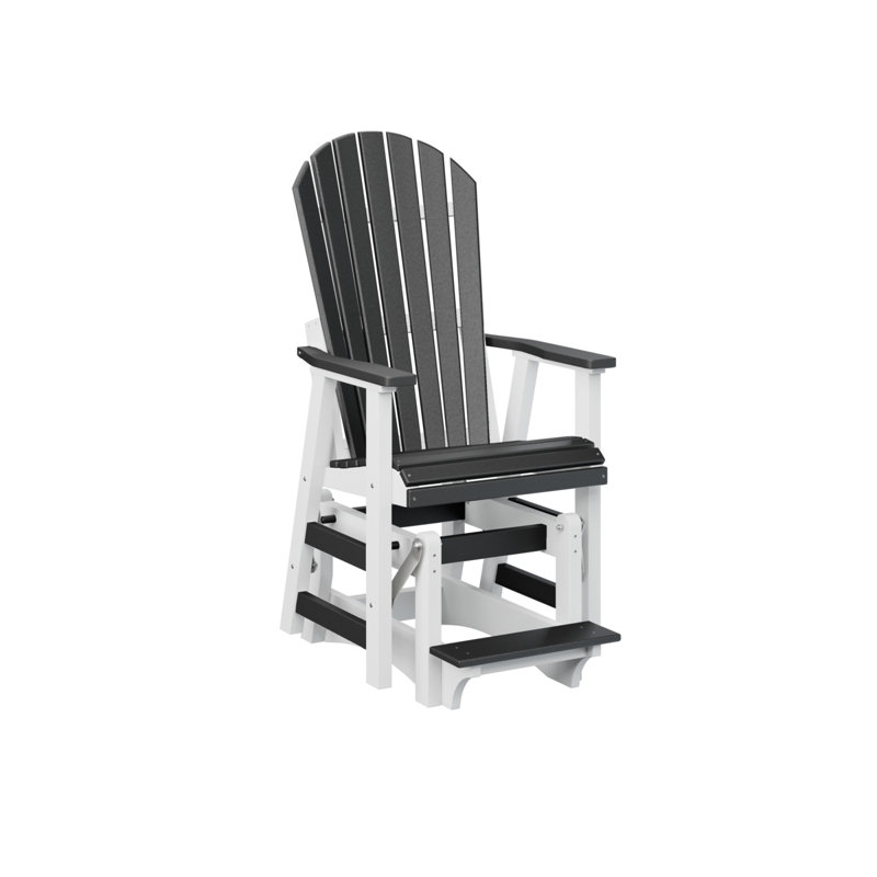 Berlin Gardens Comfo Back Single Counter Glider, Black/White