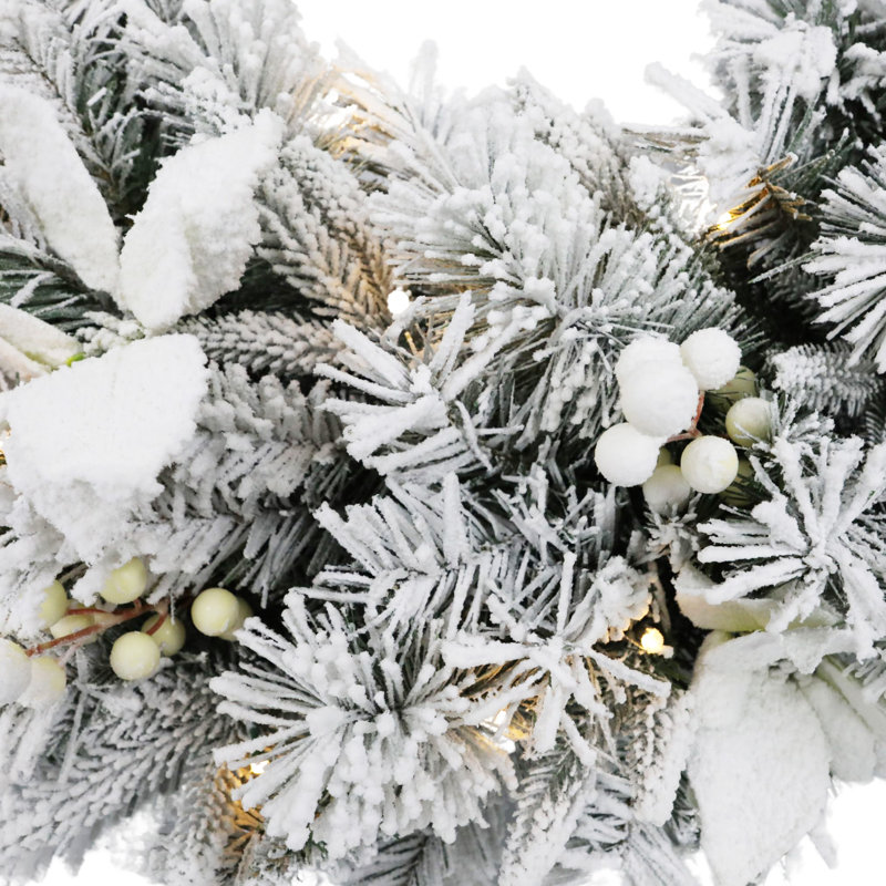 Couronne de Noël 32 po pré-éclairée Watson