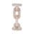Modern Chain Pillar Candle Holder for Tabletop Decor - Casual Wood Candlestick Holder for Dining Room or Home Decor - White -488521340
