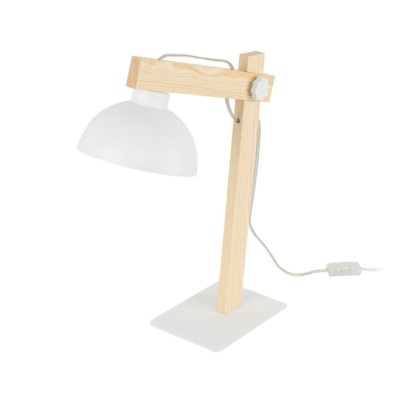 Lampe de nuit Pearces, Blanc / beige, Blanc