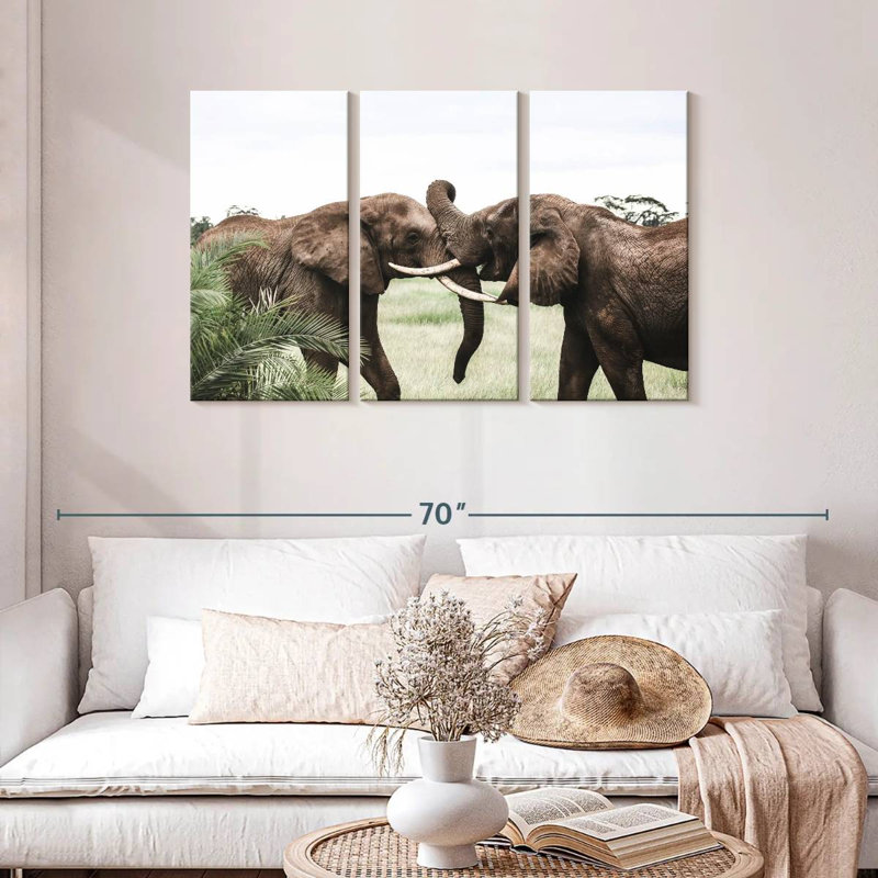 Playing Elephants, 28" H x 45" W