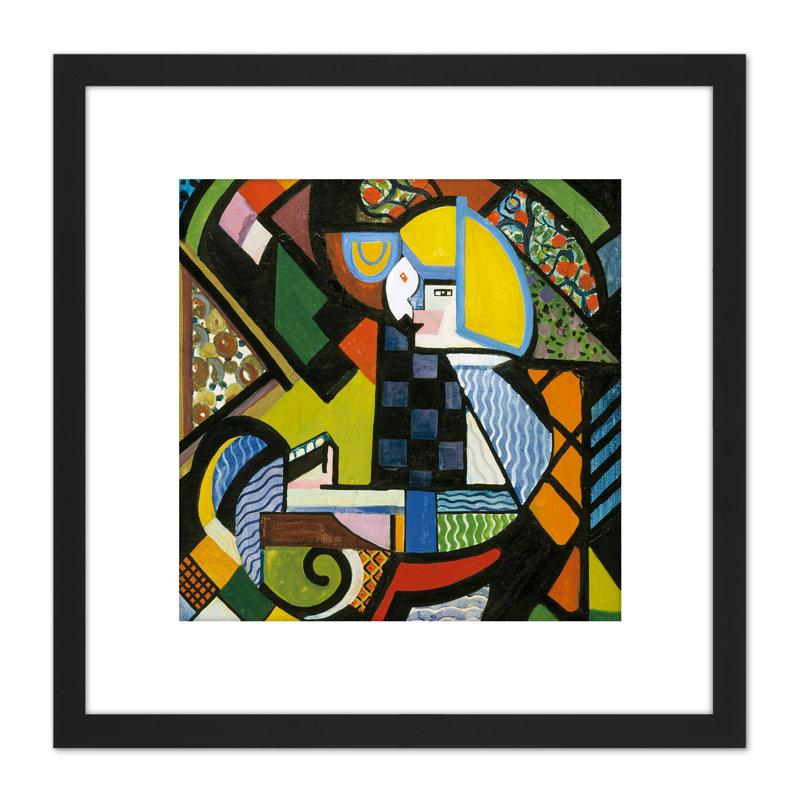 Daughter In Rocker Modernist Abstract by H. Lyman Saÿen - Single Picture Frame Painting
