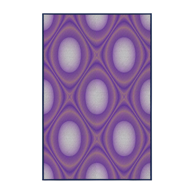 Tapis de zone rose à motif, Rectangle 5 pi x 8 pi