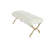 Lynmouth Gold Metal Bench with White Faux Fur Top 42" x 17" x 20"