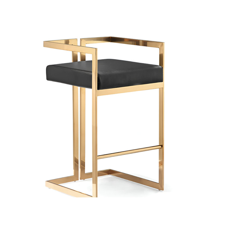 Tabouret Harvey II, Doré, Noir et or