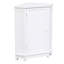 Armoire de salle de bain blanche triangulaire avec deux tablettes réglables pour garde-manger et couloir-806383310