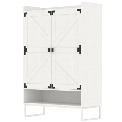 Range-chaussures blanc pour le couloir, 7 tablettes réglables - Organisateur élégant avec portes. Pour le salon, les tablettes et les tablettes, pour 24 paires