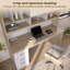Bureau d'ordinateur 71 po avec huche, prise de courant et 3 tiroirs Adonia Adonia-798872097