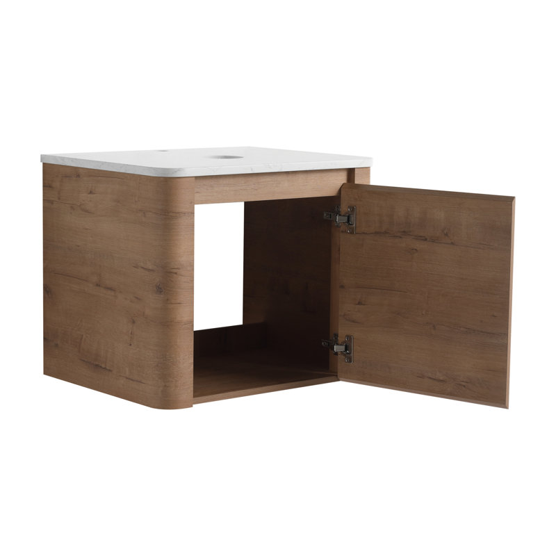 Base de meuble-lavabo mural imitation chêne Roomfillers, Oak Wood, 24"
