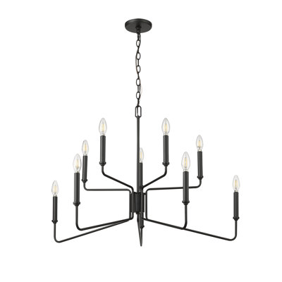 Raven 10 - Light 36.1" Wide Candle Style Classic / Traditional Chandelier