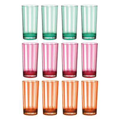 Acrylic Drinking Glasses With Striped Motifs