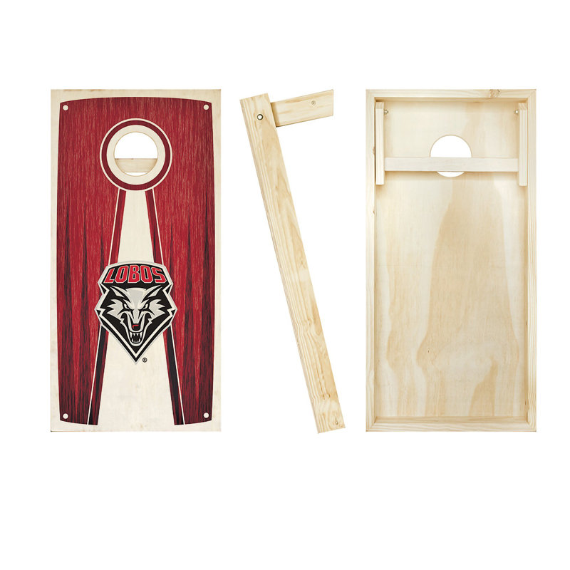 2' x 4' NCAA Team Stained Pyramid Solid Wood Cornhole Set, New Mexico