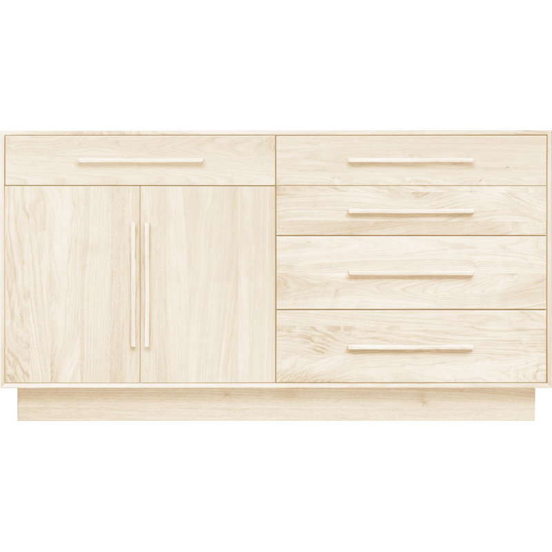 Moduluxe 5 - Drawer Solid Wood Dresser, Autumn Cherry, Right