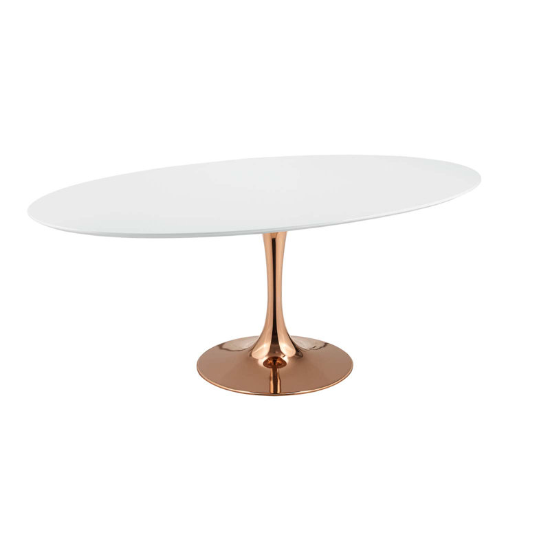 Silver Orchid Fein Oval Dining Table, Rose, 28" W x 28" L, Cherry