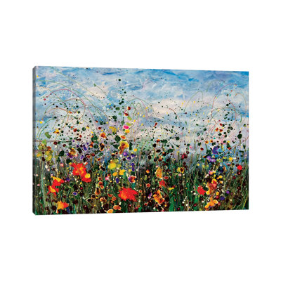 Autumn Maple Leaves On The Grass by Lena Owens - Painting on Canvas