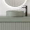 Lavabo de salle de bain vasque circulaire en résine / à surface solide 16 po Lucena Bath