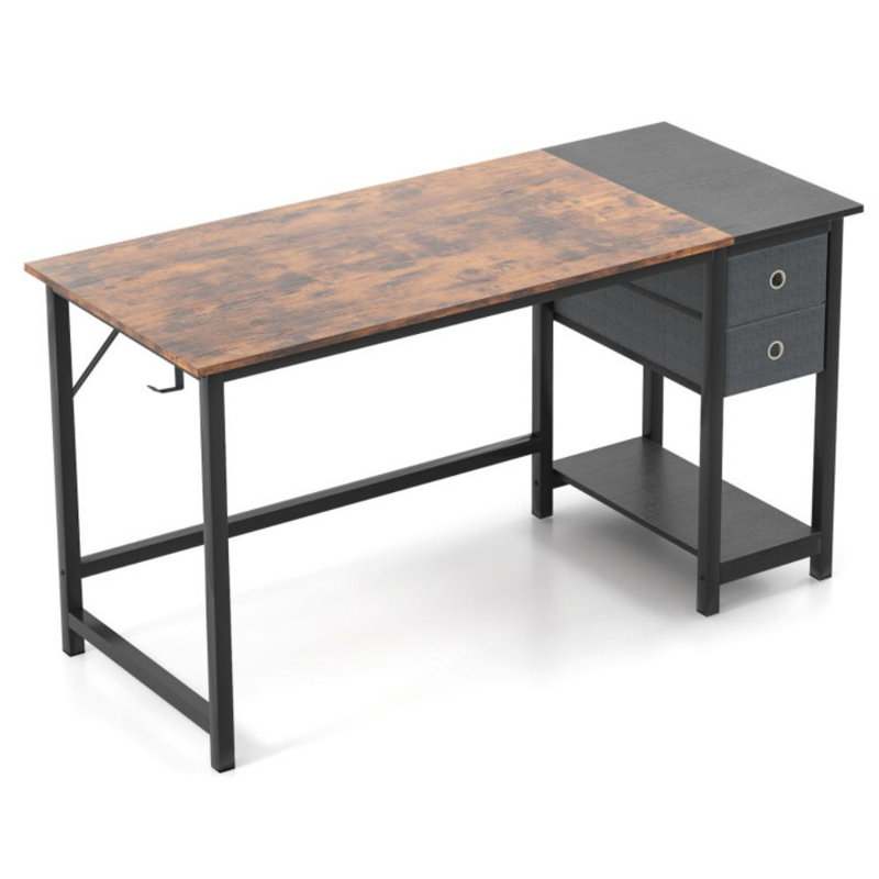 Bureau d'ordinateur l 48 po Jolliff, H 29,5 po x l 55 po x P 24 po