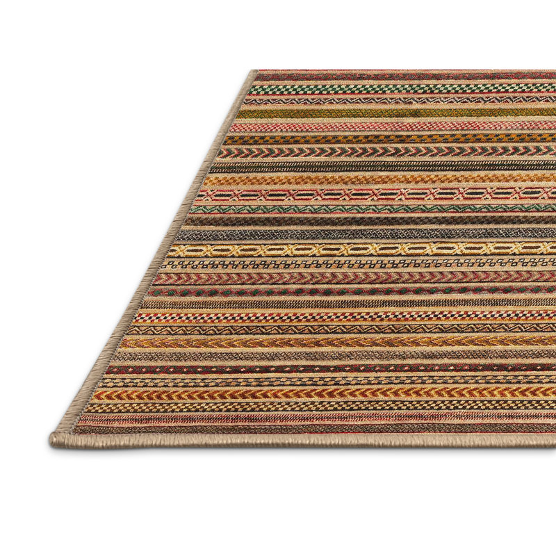 Striped Indoor Rug, Rectangle 6' x 9'