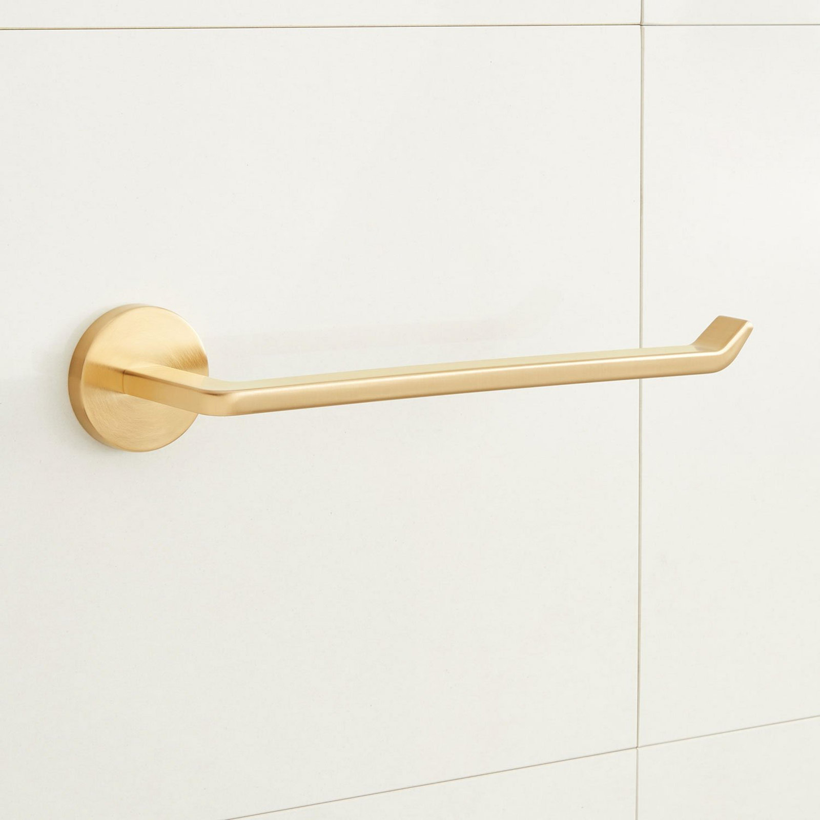 Drea 10-3/8" Wall Mounted Towel Ring, Brushed Gold
