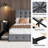 Laterius Upholstered Metal Four Poster Storage Bed-1916522800-1916522815