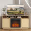 Meuble télé 47 po pour téléviseur de 55 po ou moins avec insert électrique 18 po et console de rangement compacte avec meuble de rangement-133280244