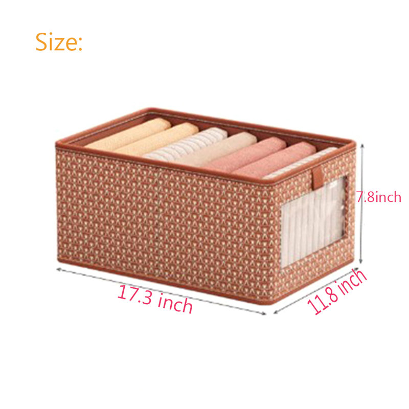 Bac de rangement en tissu Union Rustic Bruckner, Rouge